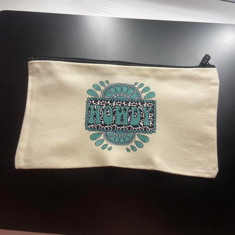 Western Howdy Zipper Pouch